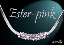 Ester pink - řetízek rhodium